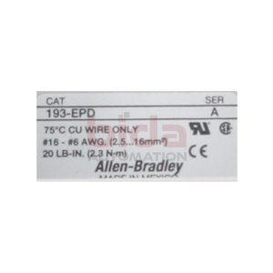 Allen-Bradley 193-EPD Schütz Contector