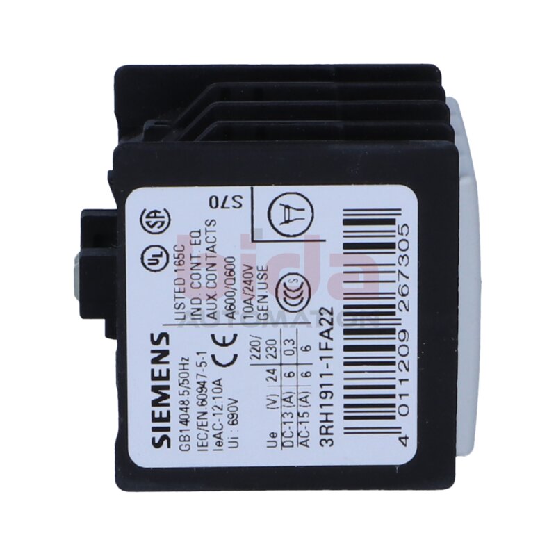 Siemens 3RH1911-1FA22 / 3RH1 911-1FA22 Hilfsschalterblock / auxiliary switch block