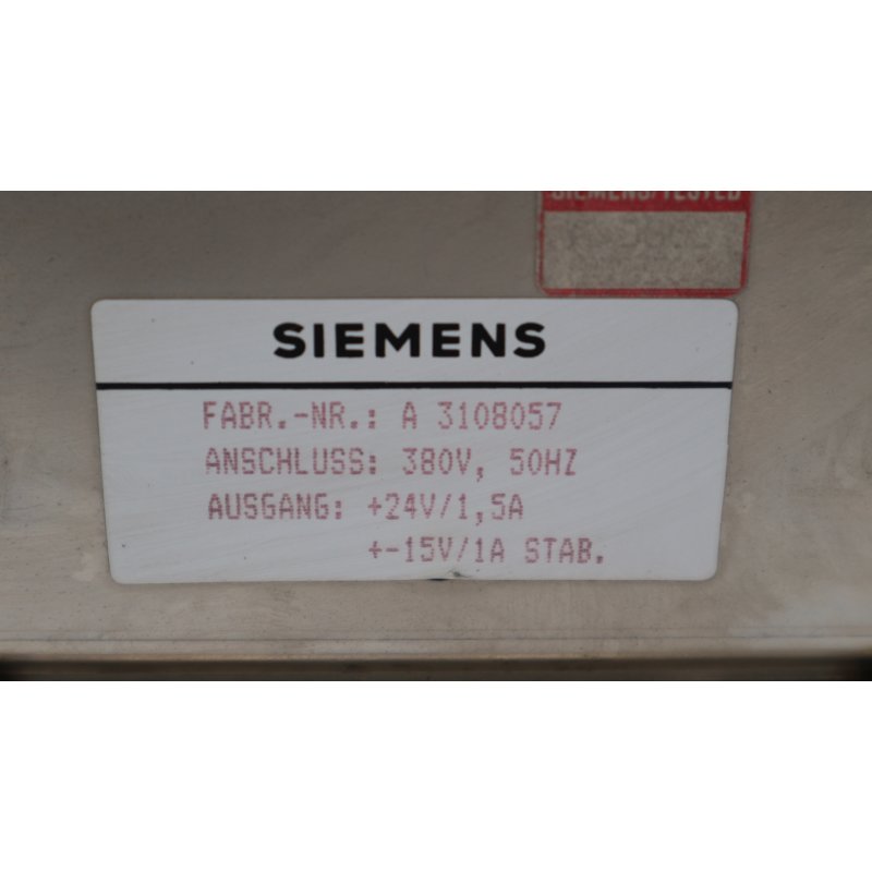 Siemens 6EV2200-5FC Stabilisiertes Netzger&auml;t Stromversorgung power supply