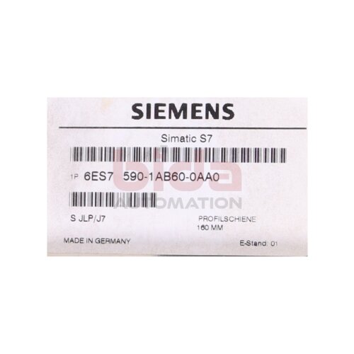 Siemens 6ES7590-1AB60-0AA0 / 6ES7 590-1AB60-0AA0 SIMATIC S7-1500, Profilschiene / Profile rail