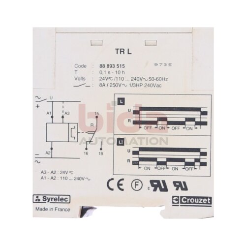 Crouzet TR L 88 893 515 Zeitrelais Time relay