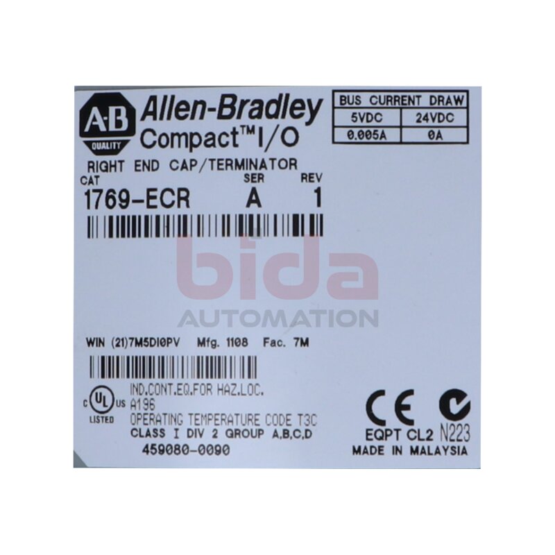 Allen-Bradley 1769-ECR Terminator Compact I/O