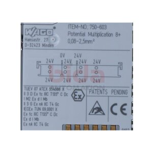 Wago 750-603 Modul mit zusätzlichen Anschlüssen...