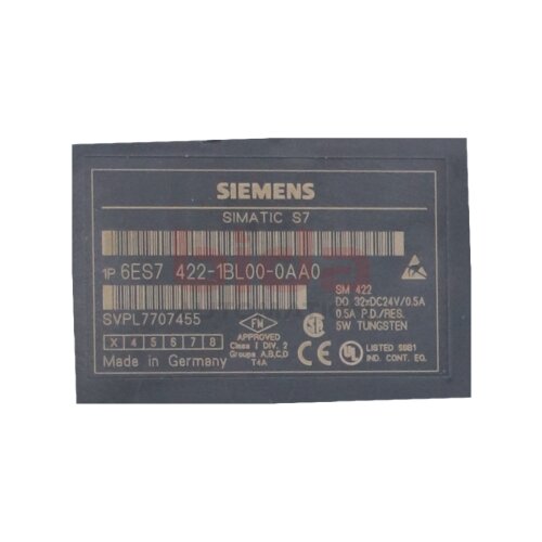 Siemens 6ES7422-1BL00-0AA0 / 6ES7 422-1BL00-0AA0 SIMATIC S7-400, Digitalausgabe / Digital edition SM 422  DC 24V, 0,5A