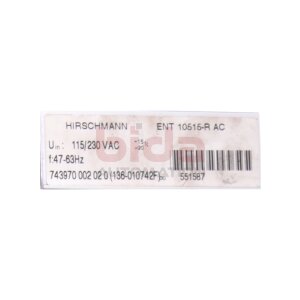 HIRSCHMANN ENT 10515-R AC Einschubnetzteil / Power Supply...