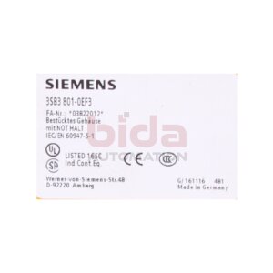 Siemens 3SB3801-0EF3 / 3SB3 801-0EF3 GEHAEUSE FUER...