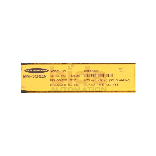 Banner MSE4024Y (45441) Mini-screen Lichtvorhang Light Curtain
