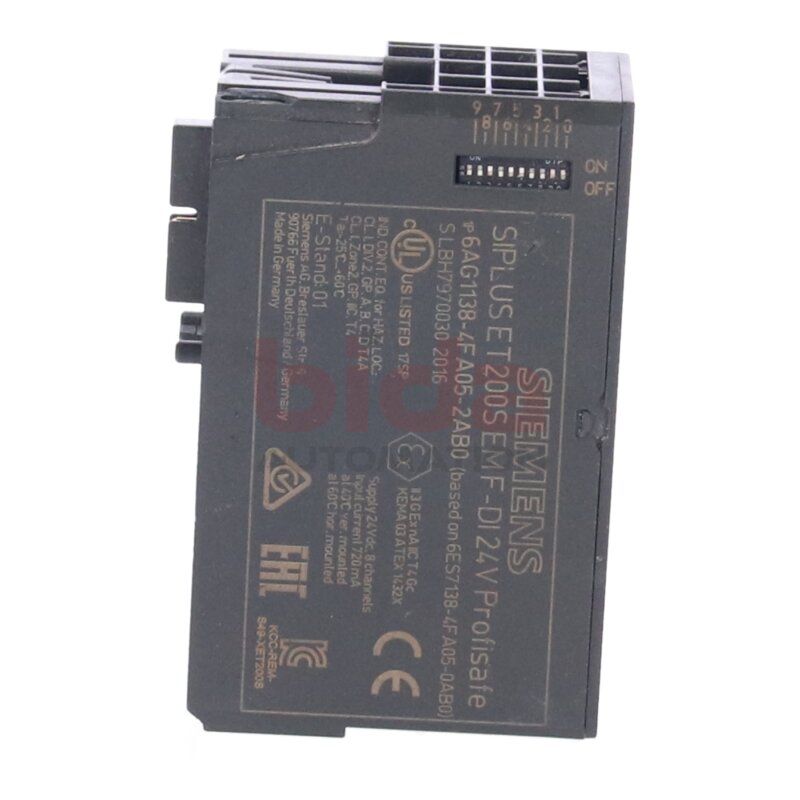 Siemens 6AG1138-4FA05-2AB0 / 6AG1 138-4FA05-2AB0 SIPLUS ET 200S EM F-DI Profisafe