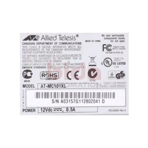 Allied Telesis AT-MC101XL  Fast-Ethernet-Medienkonverter...