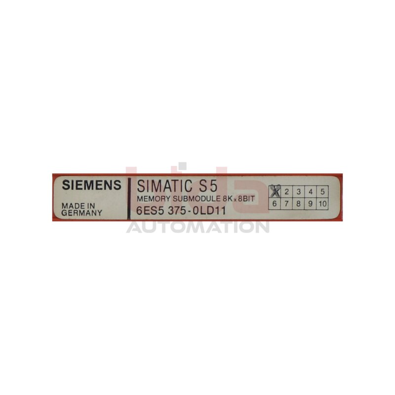 Siemens 6ES5375-0LD11 / 6ES5 375-0LD11 SIMATIC S5, Speichermodul / memory module  375 RAM, 8 KByte