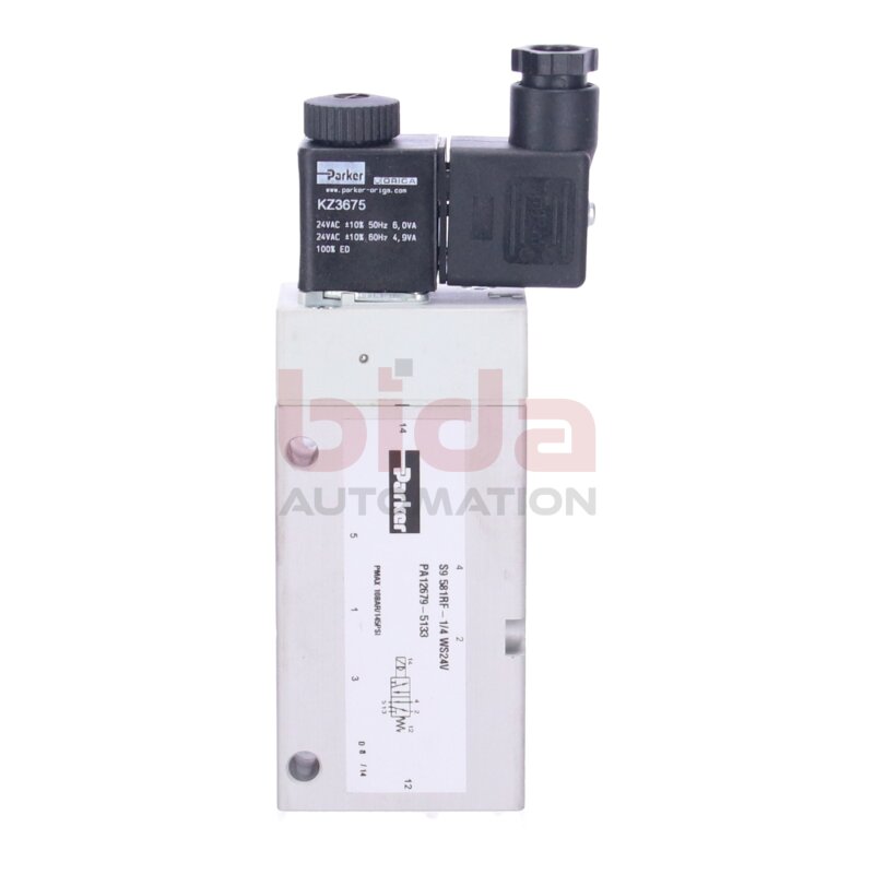Parker KZ3675 / S9 581RF-1/4WS24V (PA12679-5133) Pneumatisches Ventil Pneumatic valve