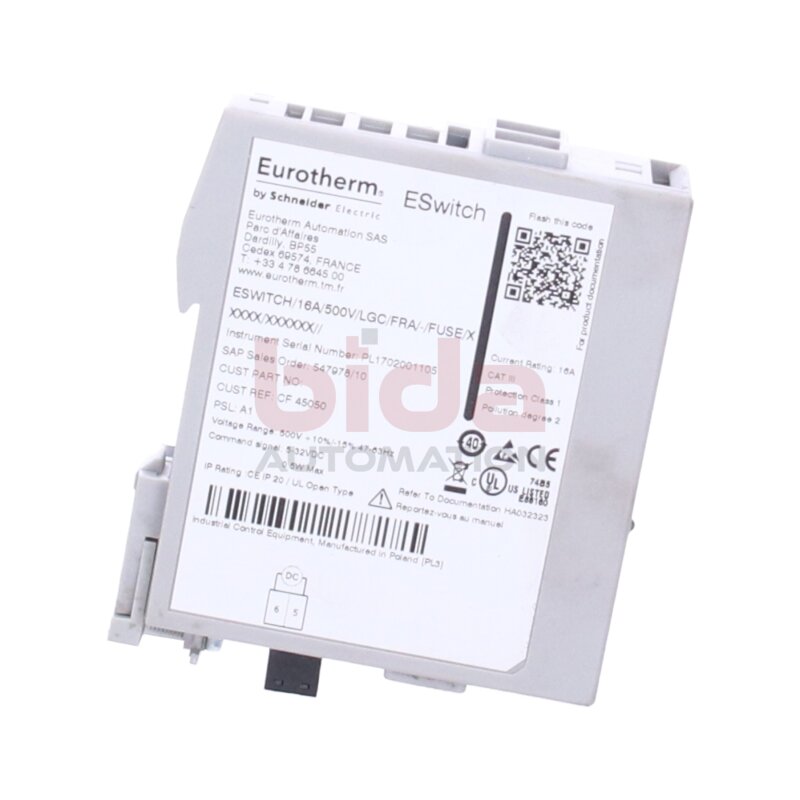 Eurotherm ESWITCH/16A/500V/LGC/FRA/-/FUSE/XXXXX/XXXXXX// Contacteur Eswitch 500V / 16a