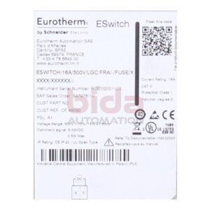 Eurotherm ESWITCH/16A/500V/LGC/FRA/-/FUSE/XXXXX/XXXXXX//...