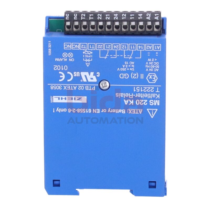 Ziehl MS 220 KA T 222151 Kaltleiter-Relais  / PTC thermistor relay 24V