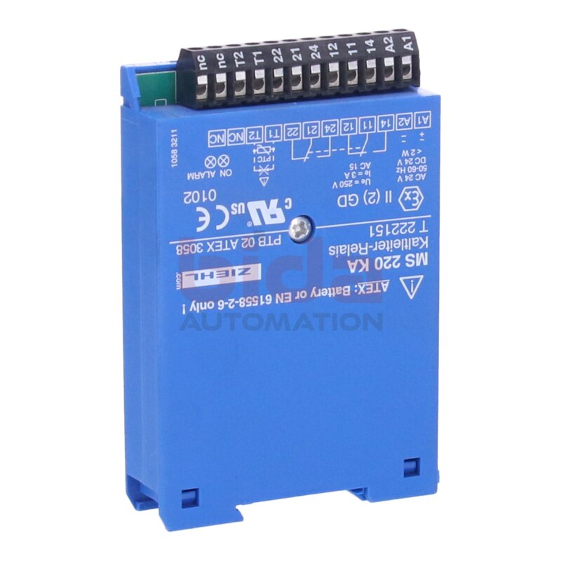 Ziehl MS 220 KA T 222151 Kaltleiter-Relais  / PTC thermistor relay 24V