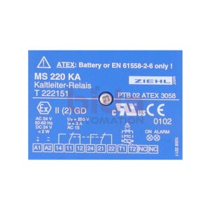 Ziehl MS 220 KA T 222151 Kaltleiter-Relais  / PTC...