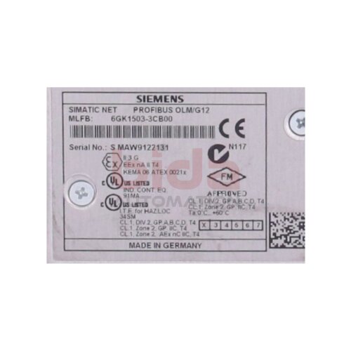 Siemens 6GK1503-3CB00 / 6GK1 503-3CB00 PROFIBUS OLM/G12 V4.0 Optisches Verbindungsmodul / Optical Link Module
