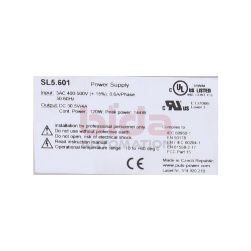 PULS  SL5.601 Stromversorgung / Power supply