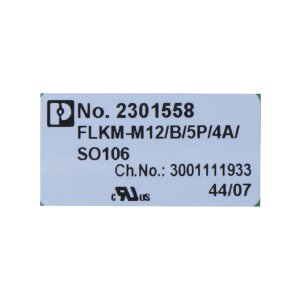 Phoenix Contact FLKM-M12/B/5P/4A/SO106  (2301558)...