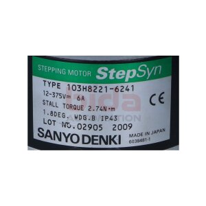 SANYO DENKI 103H8221-6241 (02905) Schrittmotor Stepping...