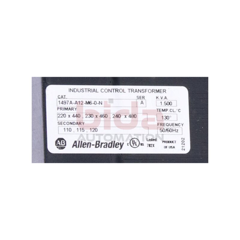Allen-Bradley 1497A-A12-M6-0-N Steuerungstransformator / Control Power Transformer