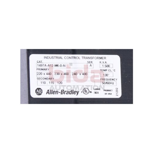 Allen-Bradley 1497A-A12-M6-0-N Steuerungstransformator / Control Power Transformer