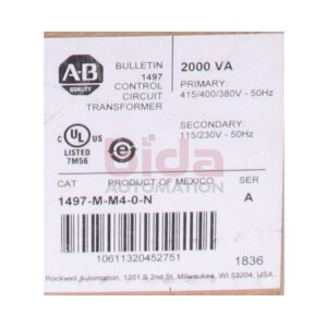 Allen-Bradley 1497-M-M4-0-N Control Power Transformer /...