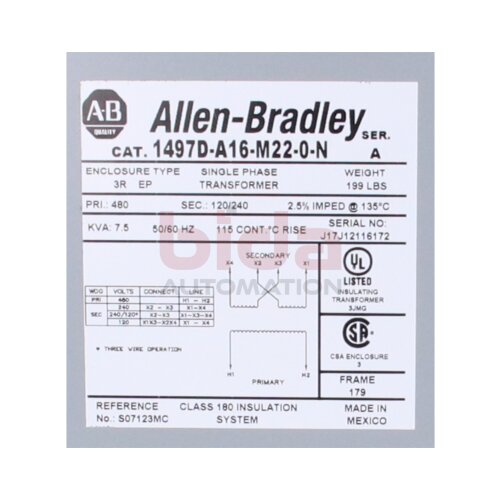Allen-Bradley 1497D-A16-M22-0-N Transformator Transformer
