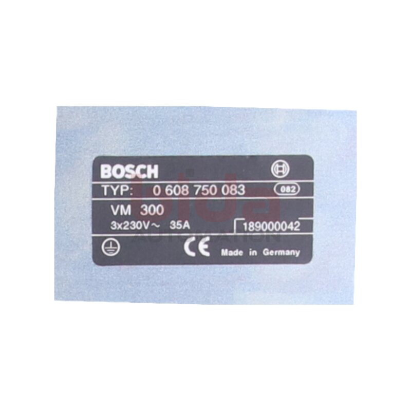 BOSCH 0 608 750 083  VM 300 Power‑Supply‑Modul 3 &times; 230 V AC