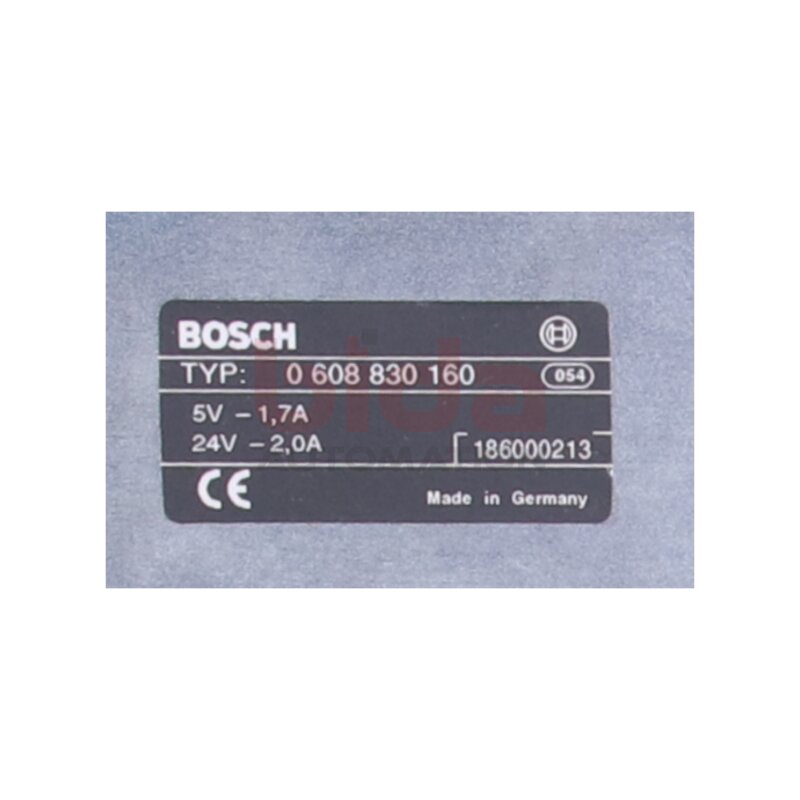 BOSCH 0 608 830 160 ( 5V - 1,7A / 24V - 2,0A) Spannungsregler SE301 / Tightening Controller SE301 24V