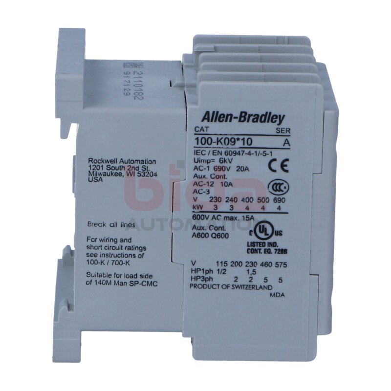 Allen-Bradley 100-K09KN10 Mini Sch&uuml;tz / mini Contactor 400V