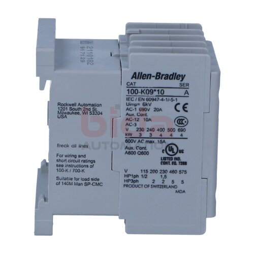 Allen-Bradley 100-K09KN10 Mini Sch&uuml;tz / mini Contactor 400V