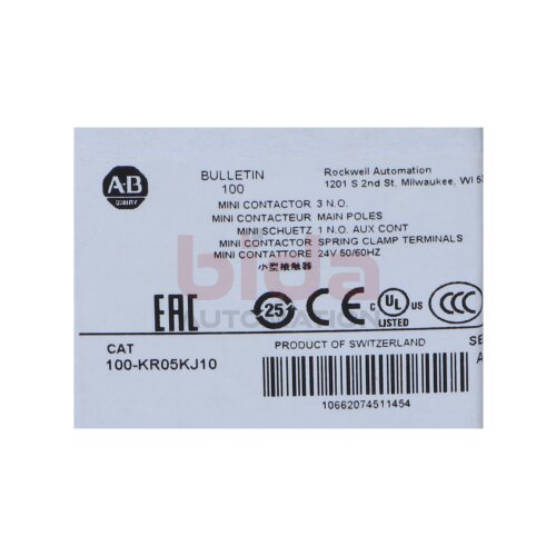 Allen-Bradley 100-KR05KJ10 Miniatur‑Leistungssch&uuml;tz / Miniature power contactor