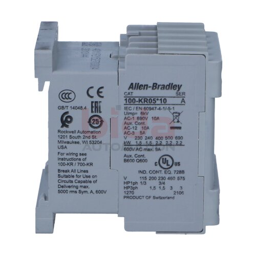 Allen-Bradley 100-KR05KJ10 Miniatur‑Leistungssch&uuml;tz / Miniature power contactor