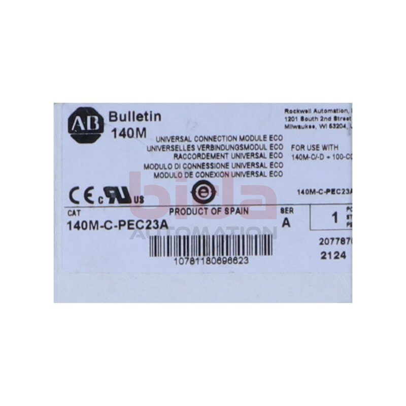Allen-Bradley 140M-C-PEC23A Anschluss‑/Verbindungsmodul / Connecting Module