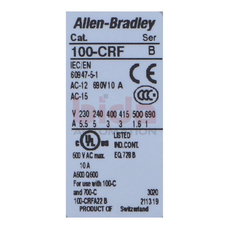 Allen-Bradley 100-CRF A22 Hilfskontakt Contactor