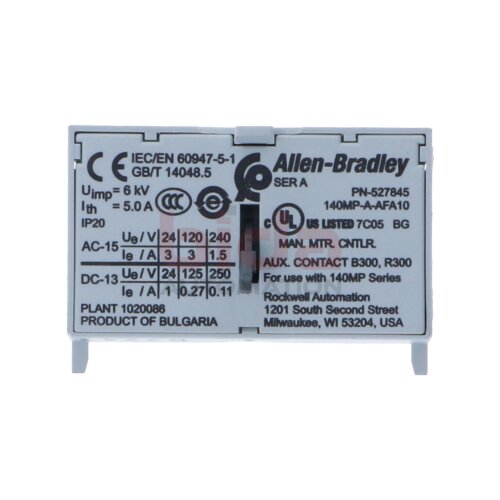 Allen-Bradley 140MP-A-AFA10 Hilfskontakt / Auxiliary Contact
