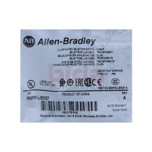 Allen-Bradley 800FM-LSM27 22-mm-Wahlschalter 800F PB 22mm...