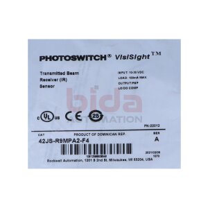 Allen-Bradley 42JS-R9MPA2-F4 Transmitter Beam 10...30VDC