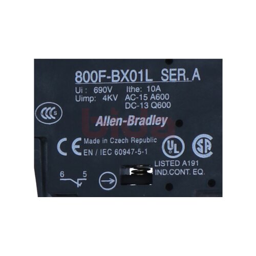 Allen-Bradley 800F-BX01L Kontaktblock /&bdquo;Contact Block 609V / 10A