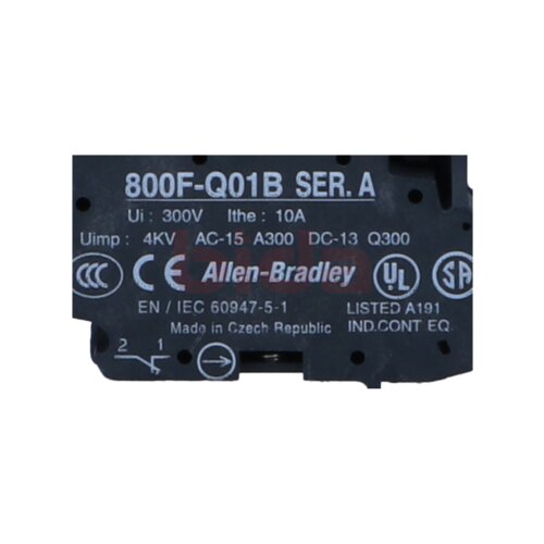 Allen-Bradley 800F-Q01B Kontaktblock / Contact block 300V 10A
