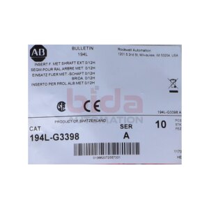Allen-Bradley 194L-G3398 Insert for met sharft ext /...
