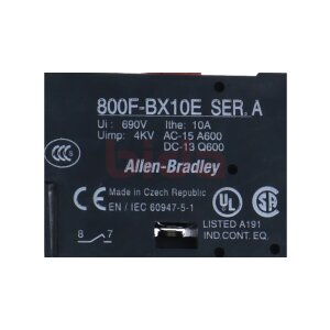 Allen-Bradley 800F-BX10E 22-mm-Kontaktblock 800F PB...