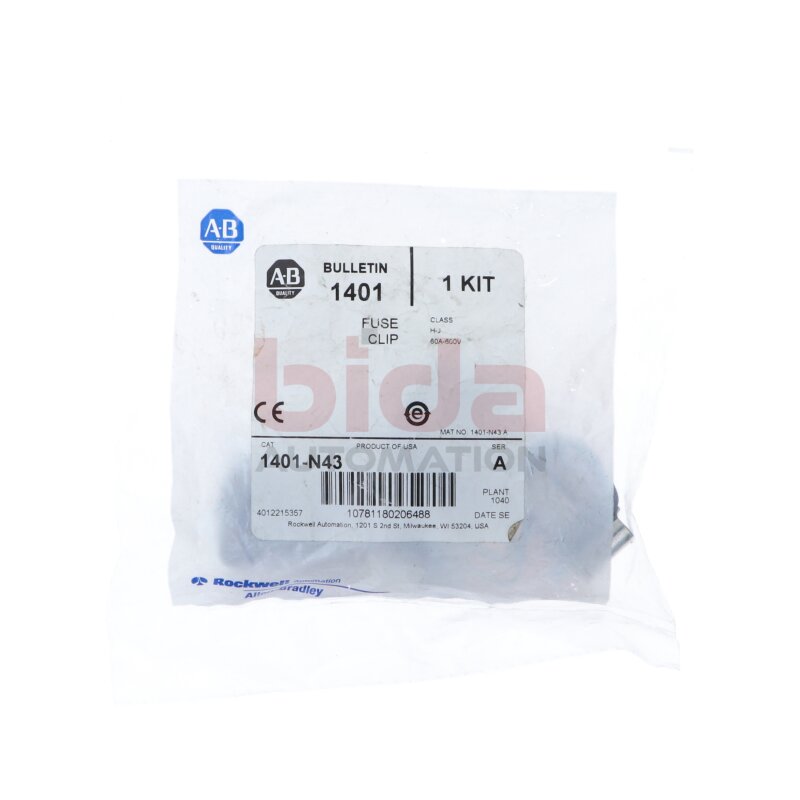 Allen-Bradley 1401-N43 Fuse Clip Kit&ldquo; / Sicherungsklemmen‑Kit