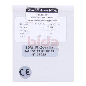 FURNESS CONTROLS FCO352-2W Differenzdruck-Messumformer...