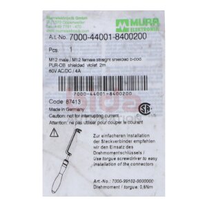 MURR ELEKTRONIK 7000-44001-8400200 Sensorkabel M12 Sensor...