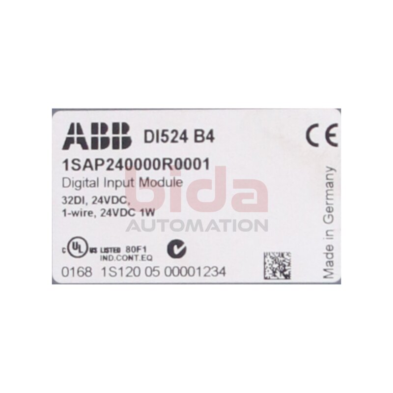 ABB DI524 B4  1SA240000R0001 Eingangsmodul / input module 24 V
