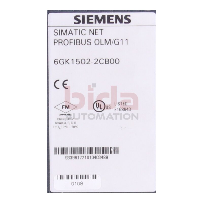 Siemens 6GK1502-2CB00 / 6GK1 502-2CB00 SIMATIC NET, PB OLM/G11 V3 OPTISCHES VERBINDUNGSMODUL / OPTICAL LINK MODULE