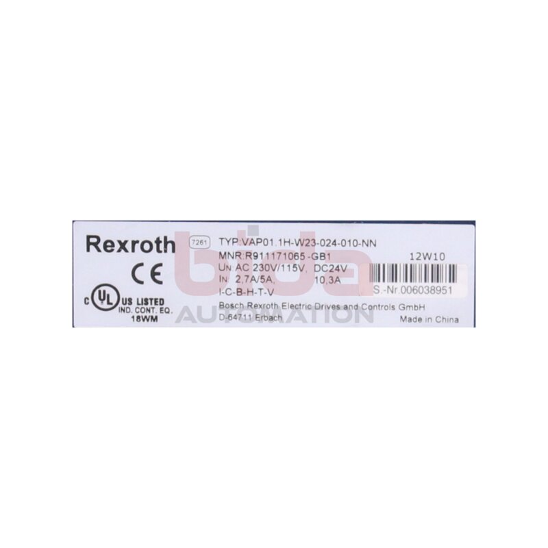 Rexroth VAP01.1H-W23-024-010-NN Spannungsversorgung / Power Supply