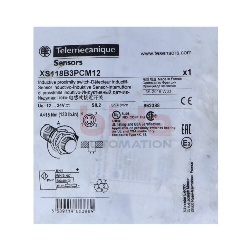 Telemecanique  XS118B3PCM12 induktiver sensor